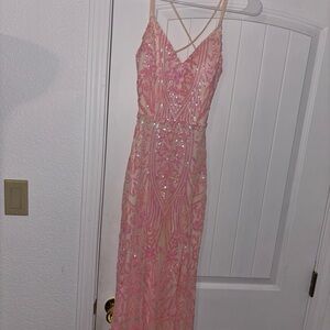 Windsor Pink Sequin Maxi Dress